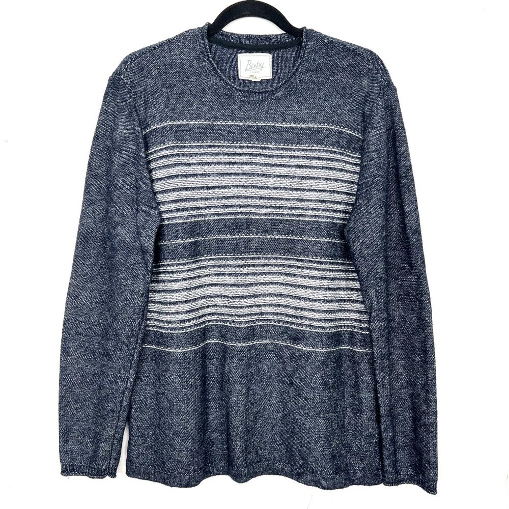 Bixby Nomad Navy‎ White Striped Sweater Men's Size Medium